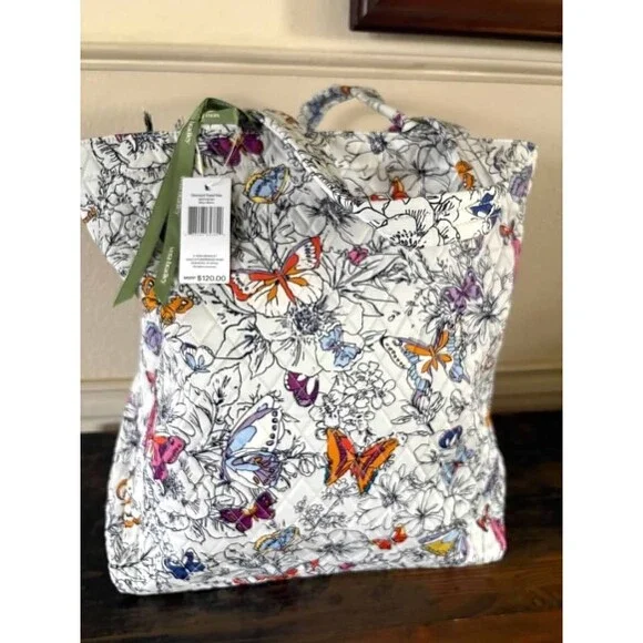 Vera Bradley Premium Cotton Clermont Travel Tote, Wing + Bloom-NWT